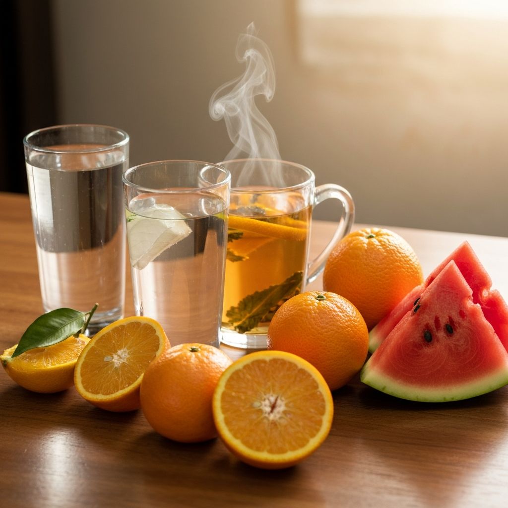 Različiti napitci i voda za hidrataciju